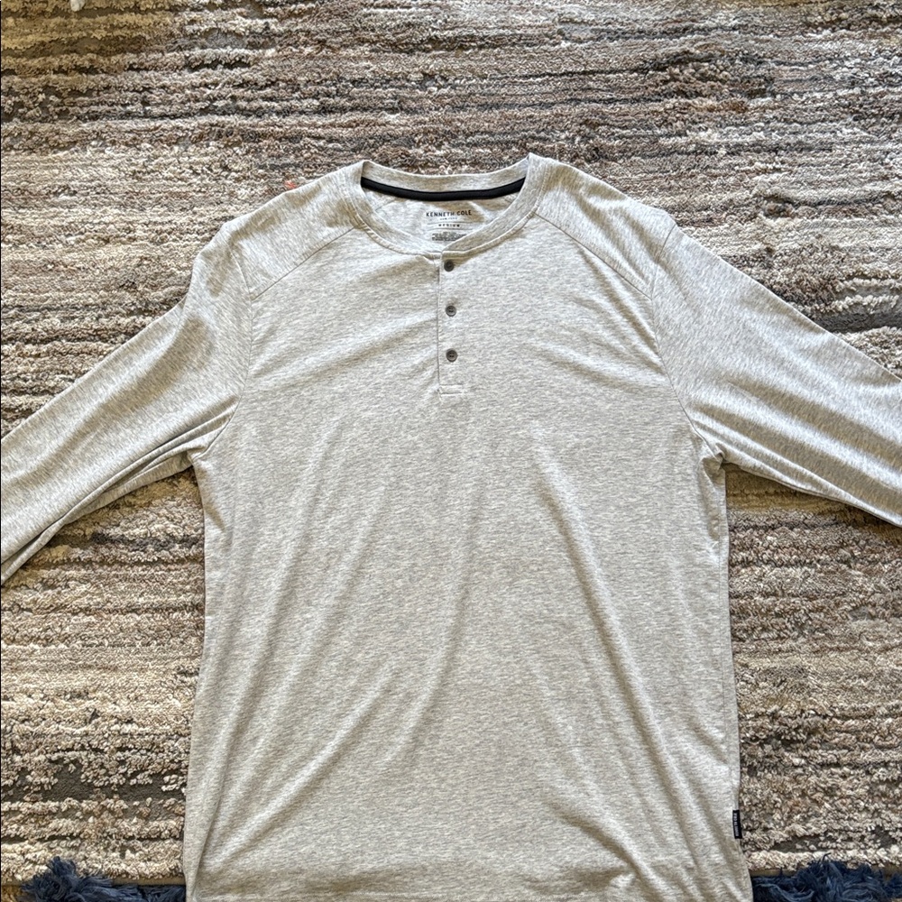 Kenneth Cole Gray Henley Shirt
